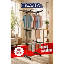 Fiesta FS-402 NovaDry 3 Katlı Tekerli XL EXTRA GENİŞ EXTRA BÜYÜK Çamaşır Kurutmalık