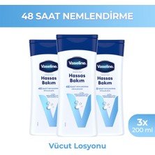 Vaseline Vücut Losyonu Hassas Bakım Kuru Çok Kuru ve Hassas Ciltler Için 200 ml X3