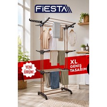 Fiesta FS-411 HighTower 3 Katlı Tekerli XL EXTRA GENİŞ EXTRA BÜYÜK Çamaşır Kurutmalık