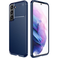 Lucek Cases Galaxy S22 Plus Kılıf Karbon Görünümlü Silikon Kamera Korumalı Üstün Koruma Lckc