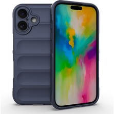 Lucek Cases iPhone 16 Kılıf Kamera Korumalı Esnek Silikon Parmak Şeritli Lckc