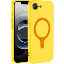 Khayra iPhone 17E Kılıf Pastel Renkli Magsafe Kamera Yükseltili Silikon Khyr