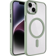 No 7 Tech iPhone 14 Kılıf Magsafe Şeffaf Arka Yüz Kamera Yükseltili Silikon N7TH