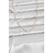 Inure Jewelry CM 14K Gold Renk Kalp Zincirli 60 cm Kadın Kolye