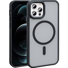 Rengareng iPhone 12 Pro Kılıf Magsafe Destekli Kamera Yükseltili Silikon Mat Parmak Izi Tutmayan Mnc