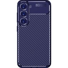 Rengareng Galaxy S23 Kılıf Karbon Görünümlü Silikon Kamera Korumalı Üstün Koruma Mnc