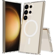 Rengareng Galaxy S24 Ultra Kılıf Kalın Silikon Magsafe Kamera Yükseltili Şeffaf Mnc
