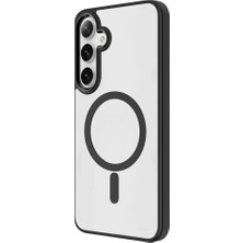 Rengareng Galaxy S24 Kılıf Magsafe Şeffaf Arka Yüz Kamera Yükseltili Silikon Mnc