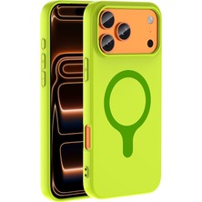 Rengareng iPhone 17 Pro Max Kılıf Pastel Renkli Magsafe Kamera Yükseltili Silikon Mnc