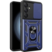 Galaxy A35 Kılıf Sürgülü Kamera Koruyucu Manyetik Standlı Tank Koruma Xemu