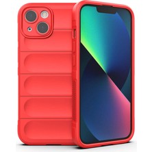 iPhone 13 Kılıf Kamera Korumalı Esnek Silikon Parmak Şeritli Xemu