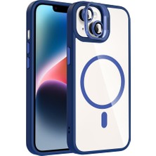 Effox iPhone 14 Kılıf Kamera Standlı Magsafe Destekli Şeffaf Arka Yüz Silikon Effx