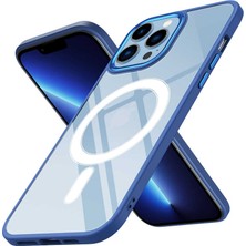 iPhone 12 Pro Max Kılıf Magsafe Şeffaf Arka Yüz Kamera Yükseltili Silikon Xemu
