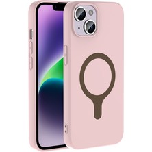 iPhone 14 Kılıf Pastel Renkli Magsafe Kamera Yükseltili Silikon Xemu