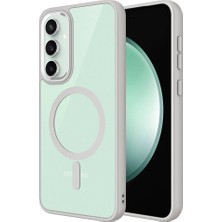 Effox Galaxy S23 Fe Kılıf Magsafe Şeffaf Arka Yüz Kamera Yükseltili Silikon Effx