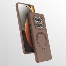 Effox Xiaomi Redmi Note 15 5g Kılıf 360 Derece Döner Standlı Magsafe Kamera Lens Korumalı Silikon Effx