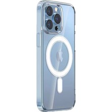 Teknodur iPhone 14 Pro Max Kılıf Kalın Silikon Magsafe Kamera Yükseltili Şeffaf Tkdr