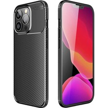 Techaks iPhone 13 Pro Kılıf Karbon Görünümlü Silikon Kamera Korumalı Üstün Koruma Tchs