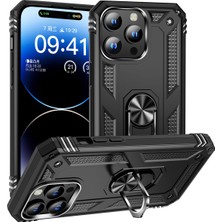 Vardar Aksesuar iPhone 15 Pro Max Kılıf Kamera Koruyucu Manyetik Standlı Tank Koruma Vrdr