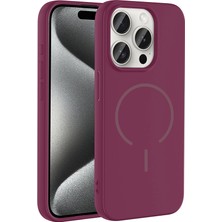 Techaks iPhone 15 Pro Kılıf Magsafe Destekli Kamera Korumalı Yumuşak Silikon Tchs