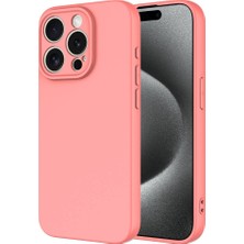 Techaks iPhone 15 Pro Max Kılıf Yumuşak Silikon Kamera Korumalı Lansman Tchs