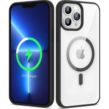 Techaks iPhone 13 Pro Max Kılıf Kenarlar Ince Arka Kısım Magsafe Kamera Yükseltili Silikon Tchs