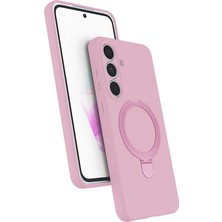 Techaks Galaxy S25 Fe Kılıf 360 Derece Döner Standlı Magsafe Kamera Lens Korumalı Silikon Tchs