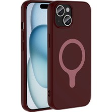 Techaks iPhone 15 Kılıf Pastel Renkli Magsafe Kamera Yükseltili Silikon Tchs