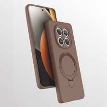 Zore Xiaomi Redmi Note 15 Pro Kılıf 360 Derece Döner Standlı Magsafe Kamera Lens Korumalı Silikon Emp