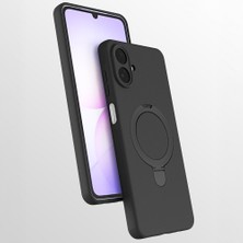 Zore Galaxy A07 Kılıf 360 Derece Döner Standlı Magsafe Kamera Lens Korumalı Silikon Emp
