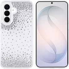 Zore Galaxy S26 Kılıf Kamera Yükseltili Simli Damla Taşlı Silikon Emp