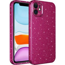 Tekno Grup iPhone 12 Kılıf Kamera Korumalı Simli Silikon Üstün Koruma Tkg
