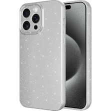 Systemcom iPhone 15 Pro Max Kılıf Kamera Korumalı Simli Silikon Üstün Koruma Sys
