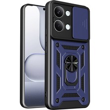 Systemcom Xiaomi Poco X8 Pro Max Kılıf Sürgülü Kamera Koruyucu Manyetik Standlı Tank Koruma Sys