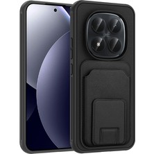 Systemcom Xiaomi Redmi Note 15 Pro Kılıf Kartlıklı Standlı Kamera Yükseltili Silikon Sys