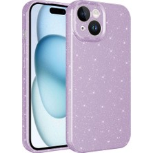 Alan Tech iPhone 15 Kılıf Kamera Korumalı Simli Silikon Üstün Koruma Alt