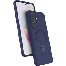 Farma Teknoloji Galaxy A37 Kılıf 360 Derece Döner Standlı Magsafe Kamera Lens Korumalı Silikon Frm
