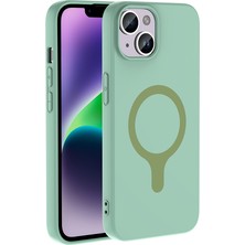 Alan Tech iPhone 14 Kılıf Pastel Renkli Magsafe Kamera Yükseltili Silikon Alt