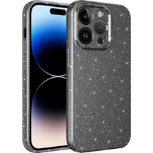 Alan Tech iPhone 14 Pro Kılıf Kamera Korumalı Simli Silikon Üstün Koruma Alt