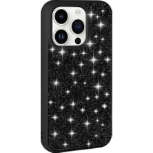 Farma Teknoloji iPhone 14 Pro Max Kılıf Simli Pırlanta Taşlı Kamera Yükseltili Silikon Frm