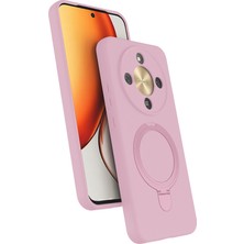 Honor Magic 8 Lite 5g Kılıf 360 Derece Döner Standlı Magsafe Kamera Lens Korumalı Silikon Starkit