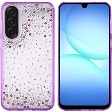 Galaxy A17 Kılıf Kamera Yükseltili Simli Damla Taşlı Silikon Casetify