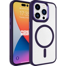 iPhone 15 Pro Kılıf Magsafe Şeffaf Arka Yüz Kamera Yükseltili Silikon Starkit