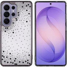 Galaxy S26 Ultra Kılıf Kamera Yükseltili Simli Damla Taşlı Silikon Starkit