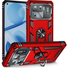 Xiaomi Mi 11 Ultra Kılıf Kamera Koruyucu Manyetik Standlı Tank Koruma Starkit