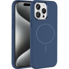 iPhone 15 Pro Max Kılıf Ince Magsafe Halkalı Kamera Yükseltili Silikon Starkit