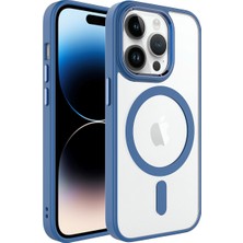 iPhone 14 Pro Max Kılıf Magsafe Şeffaf Arka Yüz Kamera Yükseltili Silikon Starkit