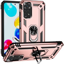 Tekno Grup Xiaomi Redmi Note 11 Global Kılıf Kamera Koruyucu Manyetik Standlı Tank Koruma Tkg