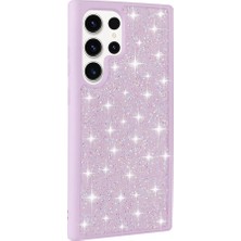 Effox Galaxy S23 Ultra Kılıf Simli Pırlanta Taşlı Kamera Yükseltili Silikon Effx