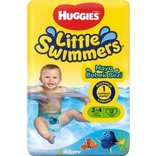 Huggies Little Swimmers Mayo Bebek Bezi 3-4 Numara 7-15 kg 12 Adet – Havuz ve Deniz Için Yüzme Bezi